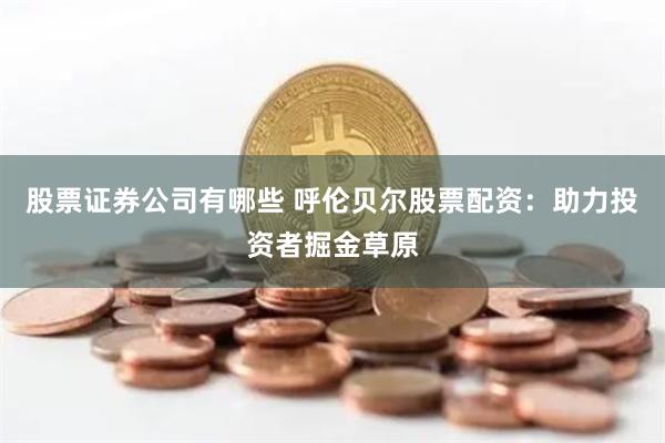 股票证券公司有哪些 呼伦贝尔股票配资：助力投资者掘金草原